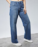 CEDY DENIM Kadın Yüksek Bel Baggy Skater Jean 