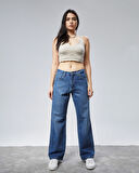 CEDY DENIM Kadın Yüksek Bel Baggy Skater Jean 