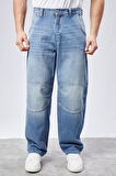 CEDY DENIM Erkek Yüksek Bel Skater Baggy JeanPantolon C362 