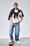 CEDY DENIM Erkek Yüksek Bel Skater Baggy JeanPantolon C362 