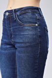 CEDY DENIM Yüksek Kalite Kadın 5 Cep Düşük Bel İspanyol Paça SkinnyFit Esnek Jean Pantolon C619