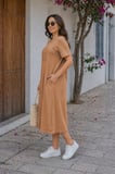CEDY DENIM Taş İşlemeli Oversize Elbise Rahat Kalıp Günlük Şık Cep Detaylı Yazlık Kadın Elbise  