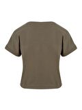 Bisiklet Yaka Basic T-Shirt - Koyu Gri Melanj