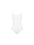 İp Askılı Degaje Yaka Bodysuit - Ekru