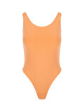 Yüzücü Atlet Kesim Alttan Çıtçıtlı Body - Turuncu