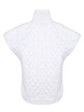Fermuarlı Kapitone Yelek - Beyaz