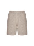 Kırçıllı Dokuma Şort - Bej