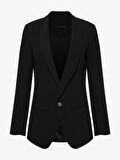 Uzun Blazer Ceket - Siyah