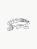 Sıralı İnce Kıkırdak Küpe - Silver