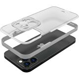 Buff iPhone 12 Pro Max ile Uyumlu Hybrid Corner Kılıf White
