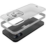 Buff iPhone 12 ile Uyumlu Hybrid Corner Kılıf White