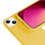 Buff iPhone 13 ile Uyumlu Rubber S Kılıf Yellow