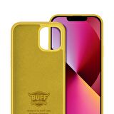 Buff iPhone 13 ile Uyumlu Rubber S Kılıf Yellow