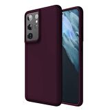 Buff Galaxy S21 Ultra Rubber S Kılıf Plum