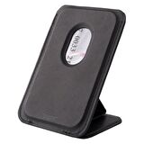 Buff iPhone WalletMag Stand Deri Cüzdan Black