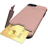 Buff iPhone SE 2022 ile Uyumlu Slim Folder Kılıf Rose Gold