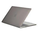 Blogy MacBook Pro 13 İnç Crystal Fit Kılıf Gray
