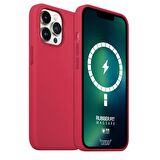 Buff iPhone 13 Pro Max MagSafe Rubber Fit Kılıf Red