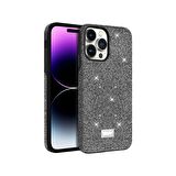 Buff iPhone 14 Pro Max Diamond Series Kılıf Dark Silver