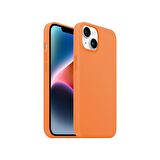 Buff iPhone 14 Rubber Fit Kılıf Light Orange