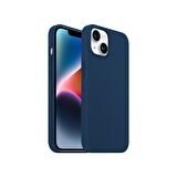 Buff iPhone 14 Rubber Fit Kılıf Navy Blue