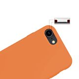 Buff iPhone SE/8/7 ile Uyumlu Rubber Fit Kılıf Light Orange