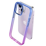 Buff iPhone 14 Plus Air Bumper Rainbow Kılıf Blue Purple