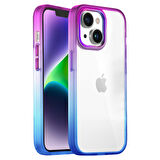 Buff iPhone 14 Air Bumper Rainbow Kılıf Pink Blue