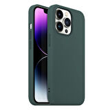 Buff iPhone 14 Pro Max Rubber S Kılıf Dark Green