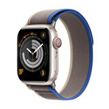 Buff Apple Watch Uyumlu Fabric Loop Kayış 42/44/45mm Gray-Blue 