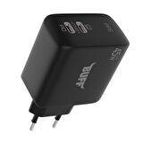 Buff BL62-2C 45W Hızlı Şarj Cihazı Dual PD Type-C Şarj Adaptörü Siyah