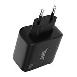Buff BL62-2C 45W Hızlı Şarj Cihazı Dual PD Type-C Şarj Adaptörü Siyah