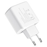 Buff BL62-2C 45W Hızlı Şarj Cihazı Dual PD Type-C Şarj Adaptörü Beyaz