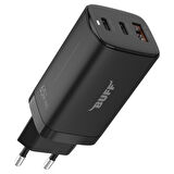 Buff BL65-1U2C 65W Hızlı Şarj Cihazı 3 Port PD & Type-C QC3.0 Şarj Adaptörü Siyah