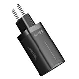 Buff BL65-1U2C 65W Hızlı Şarj Cihazı 3 Port PD & Type-C QC3.0 Şarj Adaptörü Siyah