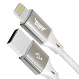 Buff BL71 USB Lightning 2.4A 1.2M Data ve Şarj Kablosu Beyaz