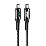 Buff BL73 100W Type-C To Type-C 1.2m 5A Pd Dijital Ekranlı Data-Şarj Kablosu
