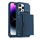 Buff iPhone 14 Pro Max Slide Armor Kılıf Blue