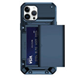 Buff iPhone 14 Pro Max Slide Armor Kılıf Blue
