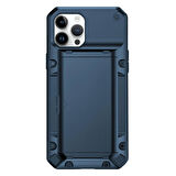 Buff iPhone 14 Pro Max Slide Armor Kılıf Blue