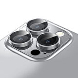 Buff iPhone 14 Pro Max / 14 Pro Kamera Metal Lens Koruyucu Silver