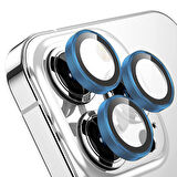 Buff iPhone 14 Pro Max / 14 Pro Kamera Metal Lens Koruyucu Navy Blue