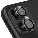 Buff iPhone 11 / 12 / 12 Mini Kamera Metal Lens Koruyucu Black