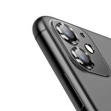 Buff iPhone 11 / 12 / 12 Mini Kamera Metal Lens Koruyucu Black