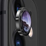 Buff iPhone 11 / 12 / 12 Mini Kamera Metal Lens Koruyucu Black