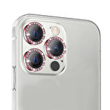 Buff iPhone 14 Pro / 14 Pro Max Diamond Lens Koruyucu Red
