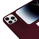 Buff iPhone 14 Pro Max Rubber S Kılıf Wine Red