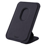 Buff iPhone WalletMag Stand Deri Cüzdan Purple