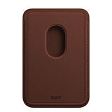 Buff iPhone WalletMag Stand Deri Cüzdan Umber