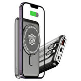 Buff BP11 10000mAh Magsafe Uyumlu Dahili Kablolu Powerbank Gray
